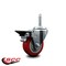 Service Caster 35 Inch Red Polyurethane Wheel Swivel 34 Inch Threaded Stem Caster with Brake SCC SCC-TS20S3514-PPUB-RED-PLB-34212 - alternate 3